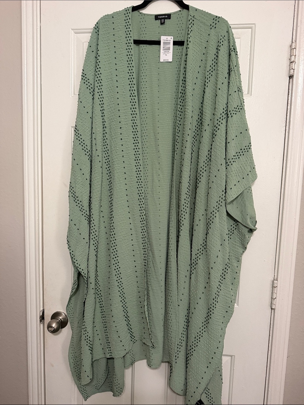 torrid Sage Open-Knit Throw Wrap